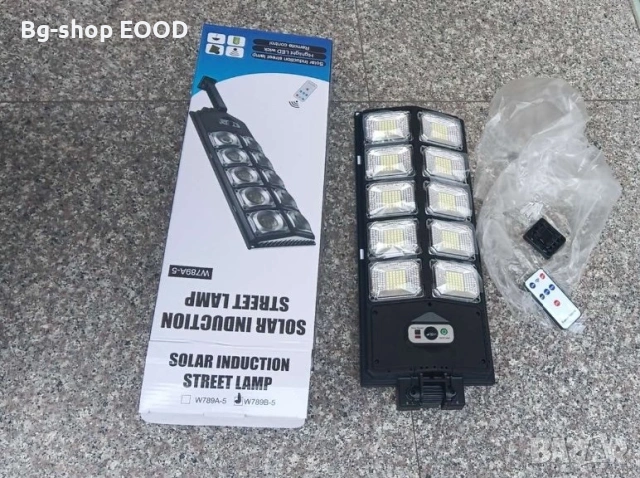 LED соларна улична лампа със сензор за движение и здрач, 1600 W, снимка 2 - Соларни лампи - 53891766