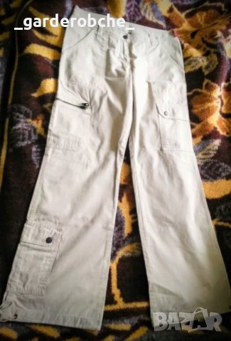 Дамски спортен панталон "Creasy World" с много джобове! цвят крем-ХЛ,2ХЛ, снимка 1 - Панталони - 45539862