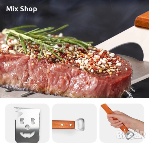 Нова мултифункционална 7 в 1 шпатула за барбекю за външен грил, снимка 4 - Други стоки за дома - 53707272