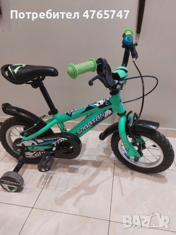 Детски велосипед италиански с помощни колела 12 инча