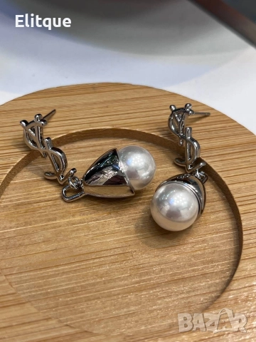 обеци от висококачествена стомана  chanel ysl saint laurent , снимка 8 - Обеци - 52940049