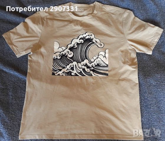 Тениска Голямата вълна край Канагава,класически японски печат, снимка 1 - Тениски - 46073883