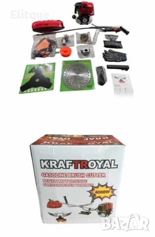 Бензинов тример за косене на трева KraftRoyal 4000W, снимка 3 - Друга електроника - 52861462