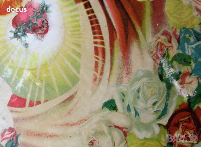 Антична хартиена литопечатна икона на Господ Исус Христос, снимка 6 - Антикварни и старинни предмети - 51463243