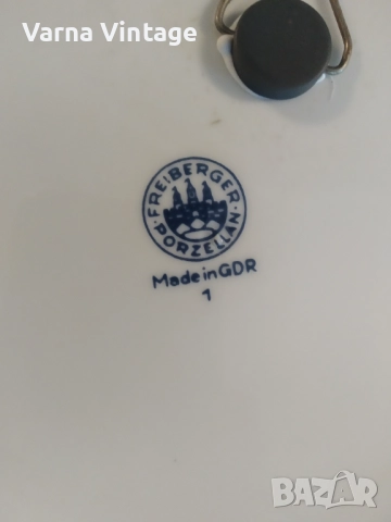 Колекционерска порцеланова чиния „Миньорски град Фрайберг в Саксония“. FREIBERGER ГДР (Германия)., снимка 4 - Антикварни и старинни предмети - 52134313