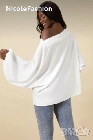 Уникален бял топ  , снимка 6 - Блузи с дълъг ръкав и пуловери - 45276745