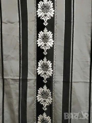 Комплект плътни завеси в сиво-черната гама, снимка 2 - Пердета и завеси - 53802754