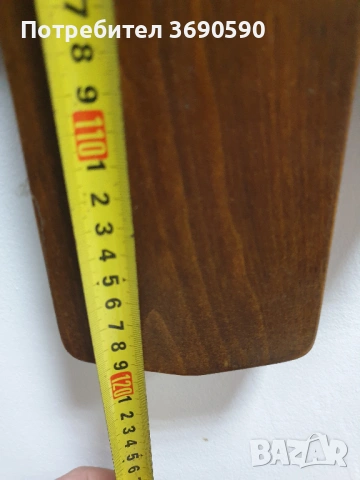 Дървена закачалка за дрехи за коридор с декоративна дървена чиния, снимка 3 - Портманта - 53884397