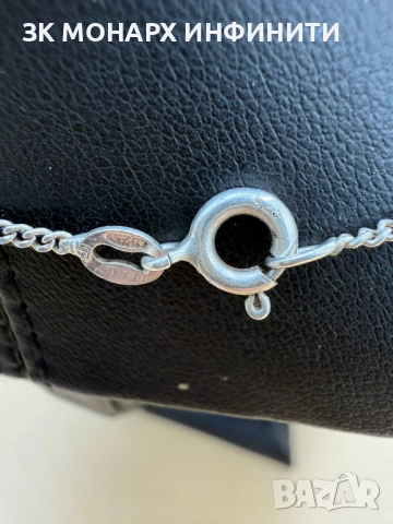 Сребърен ланец с 3 броя висулки /925/, снимка 8 - Колиета, медальони, синджири - 52417046