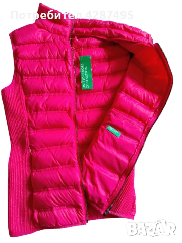 BENETTON яке - елек с гъши пух, снимка 5 - Якета - 52133586