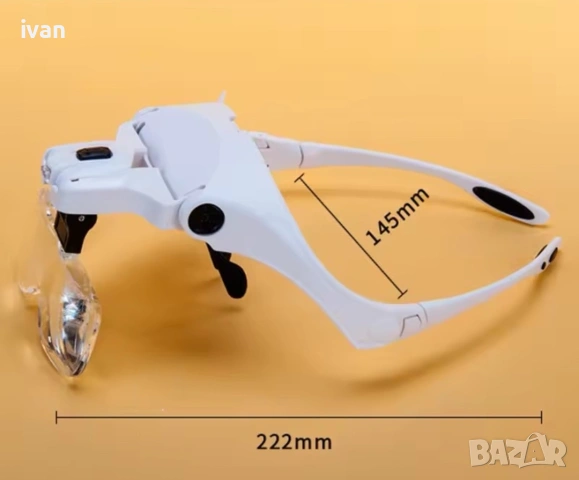 очила за детайлна работа с 5 увеличителни лещи и лед светлина. , снимка 2 - Други инструменти - 53684382
