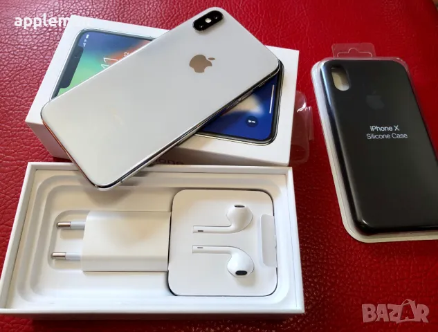 Apple iPhone X 256GB Silver Айфон 10 бял Бг меню 100% батерия, снимка 3 - Apple iPhone - 49550426