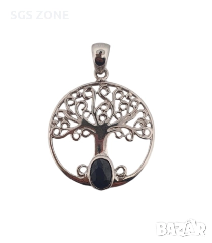 СРЕБЪРНА ВИСУЛКА СЪС САПФИР ИЛИ РУБИН