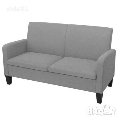 vidaXL Двуместен диван, 135х65х76 см, светлосив(SKU:244708