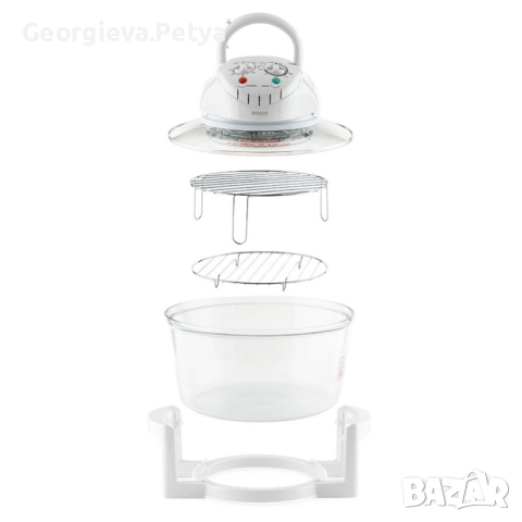 Комбинирана 2в1 халогенна фурна и еър фрайър MFC-1200,1400W,12 л., снимка 3 - Печки, фурни - 52649067