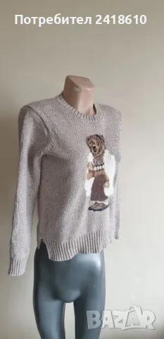 POLO Ralph Lauren Bear Cotton Womens Size S ОРИГИНАЛ! Дамски Пуловер !, снимка 6 - Блузи с дълъг ръкав и пуловери - 48253336