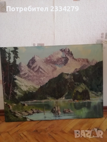 Стари картини, платно масло, авторска изработка. , снимка 7 - Картини - 42158610