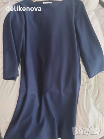 JIL SANDER Original Size L Уникална синя рокля, снимка 1 - Рокли - 45480076