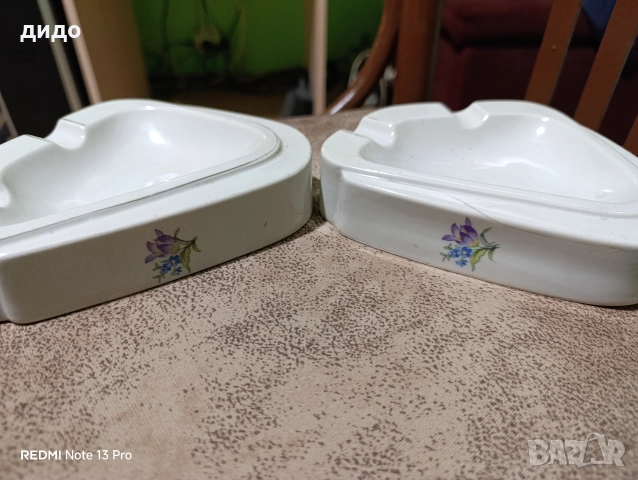 Порцеланови пепелници от соца 15 лв комплект 