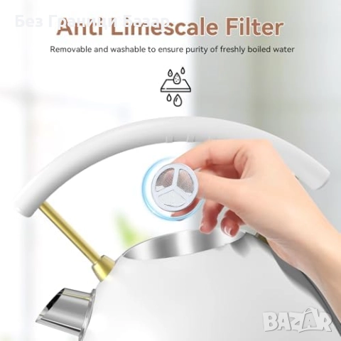 Нова Ретро електрическа кана 1.8L 3000W бързо кипене вода за дом офис, снимка 6 - Други - 51917470