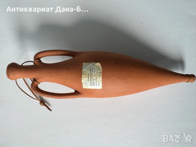 Ретро керамична амфора за вино/зехтин – Битова керамика, Сувенир от Гърция, снимка 2 - Антикварни и старинни предмети - 54238257