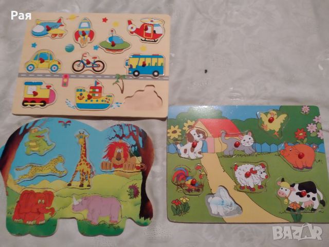 Дървени играчки тип пъзел 8 броя , снимка 4 - Игри и пъзели - 45154167