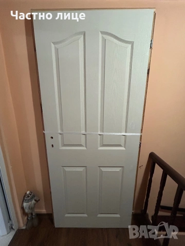 Нова интериорна дървена  врата  200/90 см – бяла, класически модел