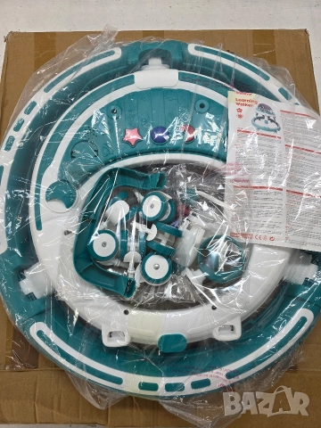 Регулируема бебешка проходилка 3в1, сгъваема, ергономична, синя, снимка 13 - Проходилки - 52571816