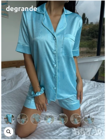 Луксозни сатенени комплекти налични в различни десени, снимка 6 - Пижами - 51195543