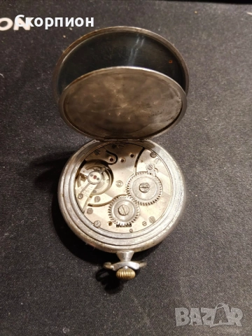 Швейцарски джобен часовник - Hronometre - Военен образец, снимка 7 - Джобни - 49537150