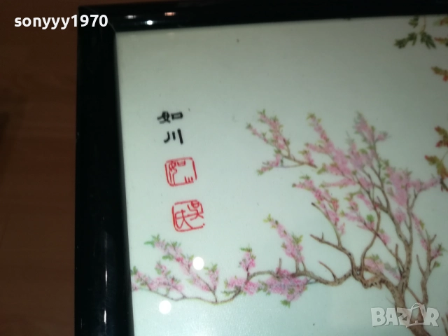 JAPAN-ЯПОНСКА КАРТИНА С РАМКА И СТЪКЛО 0210250836, снимка 3 - Колекции - 51915646