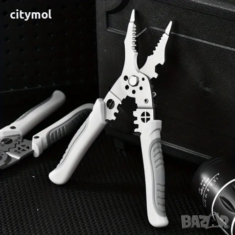 Многофункционални клещи за кабели, 28 в 1, ергономичен дизайн, лесни за употреба, за оголване, кримп, снимка 3 - Клещи - 52102035