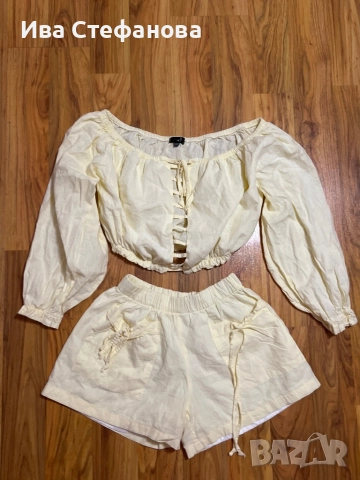 Нов сет памук памучен жълт костюм комплект Златка Райкова Bless by Zlatka Raykova бебешко жълто, снимка 6 - Комплекти - 51610376