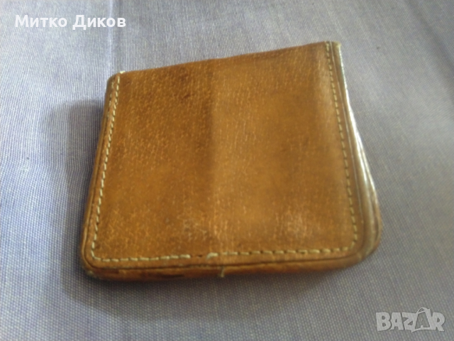Малко портфейлче за пари и стотинки естествена кожа 95х85мм, снимка 2 - Портфейли, портмонета - 44943567
