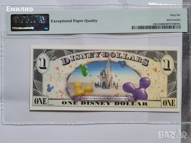 USA. DISNEY $1 DOLLAR 2009 PMG 66, снимка 2 - Нумизматика и бонистика - 52810476