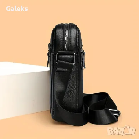 Бутикова, удобна и практична чантичка за през рамо /Черна и Кафява естест. кожа!, снимка 11 - Чанти - 50333573