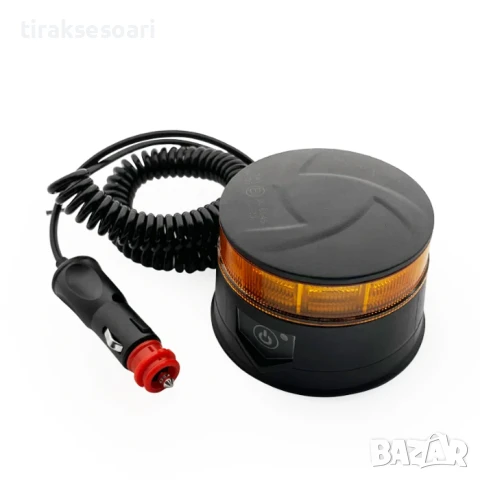 LED Сигнална Лампа 12-24V, Жълта/Оранжева – 30 LED, IP67, Магнитна и Вендуза Стойка, 7 Режима, снимка 3 - Аксесоари и консумативи - 50812645