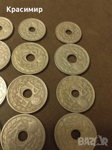 5-10 Сантима Франция 1921 г., снимка 6 - Нумизматика и бонистика - 51883153