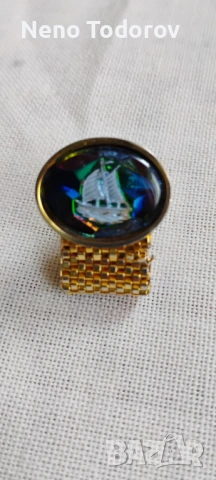 Комплект копчета за ръкавели и игла за вратовръзка старинни, снимка 2 - Други - 53579253