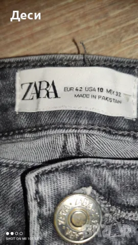 дънки с висока талия на Zara, снимка 5 - Дънки - 47204190