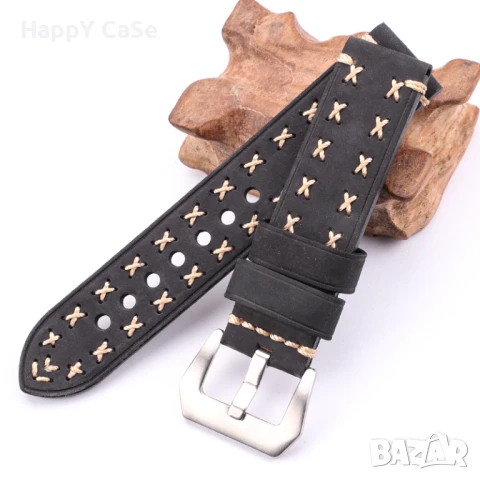 HAND MADE Кожена каишка за Huawei Watch/Samsung/Xiaomi/Garmin/Apple/Amazfit, снимка 4 - Каишки за часовници - 50047083