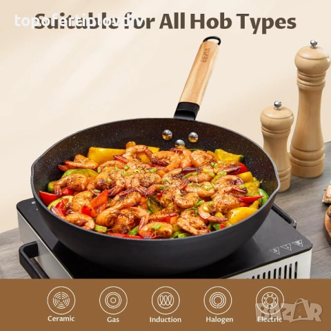 Тиган BEZIA Wok Non Stick, снимка 7 - Съдове за готвене - 53654347
