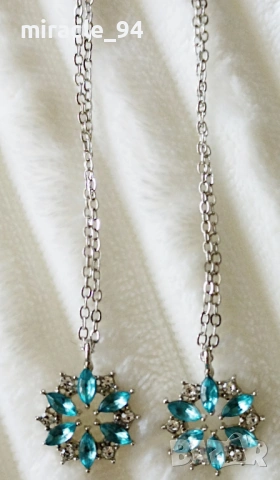 Красиви колиета със сини кристали - ИДЕАЛЕН ПОДАРЪК ЗА 08-МИ МАРТ!, снимка 6 - Колиета, медальони, синджири - 53581370