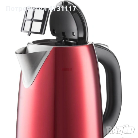 Grundig електрическа кана, червен, 1.7 литра. Германия, снимка 7 - Кани - 53478222