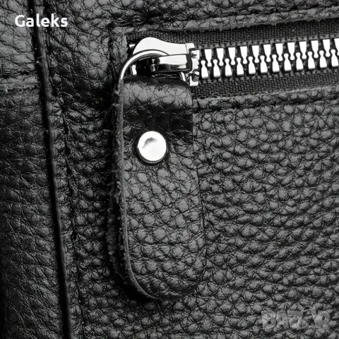 Класическа, Елегантна и Функционална мъжка чанта /Черна естествена кожа!, снимка 10 - Чанти - 49296510