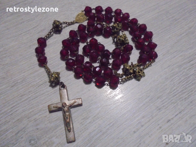 № 8412 Стара молитвена броеница / розарий /  , снимка 6 - Други ценни предмети - 52885241