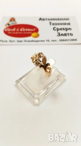 Златен дамски пръстен 14К.Тегло 2.57 гр.Размер 55.Цена 210 €.