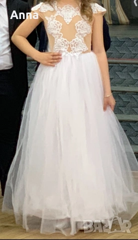 Рокля 🔥🌸. За момиче 11-12 години, ръст 135-150 см. Носена веднъж 🌸, снимка 4 - Рокли - 54138913