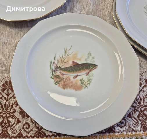 Сервиз риби, Bavaria , снимка 7 - Сервизи - 53955307