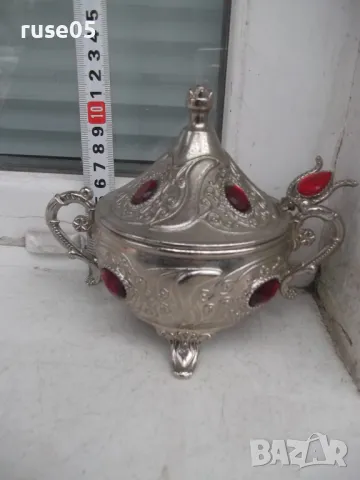 Захарница метална - 1, снимка 3 - Други ценни предмети - 49653581